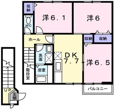 サンシャルマン細江の物件間取画像